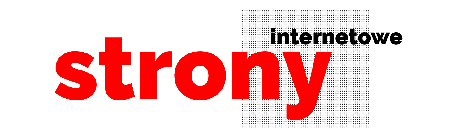Czerwony napis strony z czarnym prostokątem i logo pixlmore w prawym górnym rogu