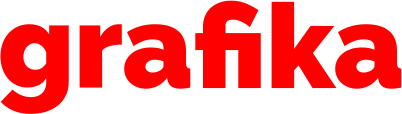 Czerwony napis grafika na białym tle