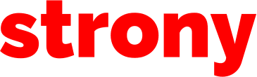 Czerwony napis strony na przezroczystym tle